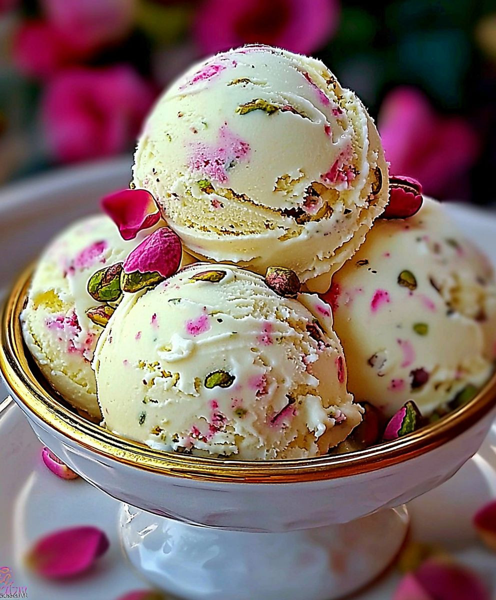Rose Pistachio Ice Cream