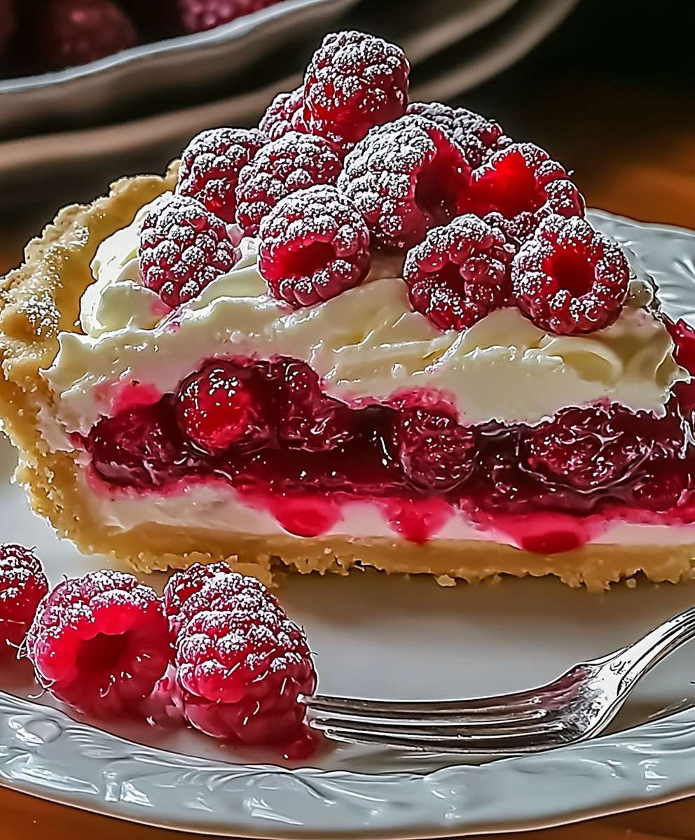 Lemon Raspberry Layered Pie