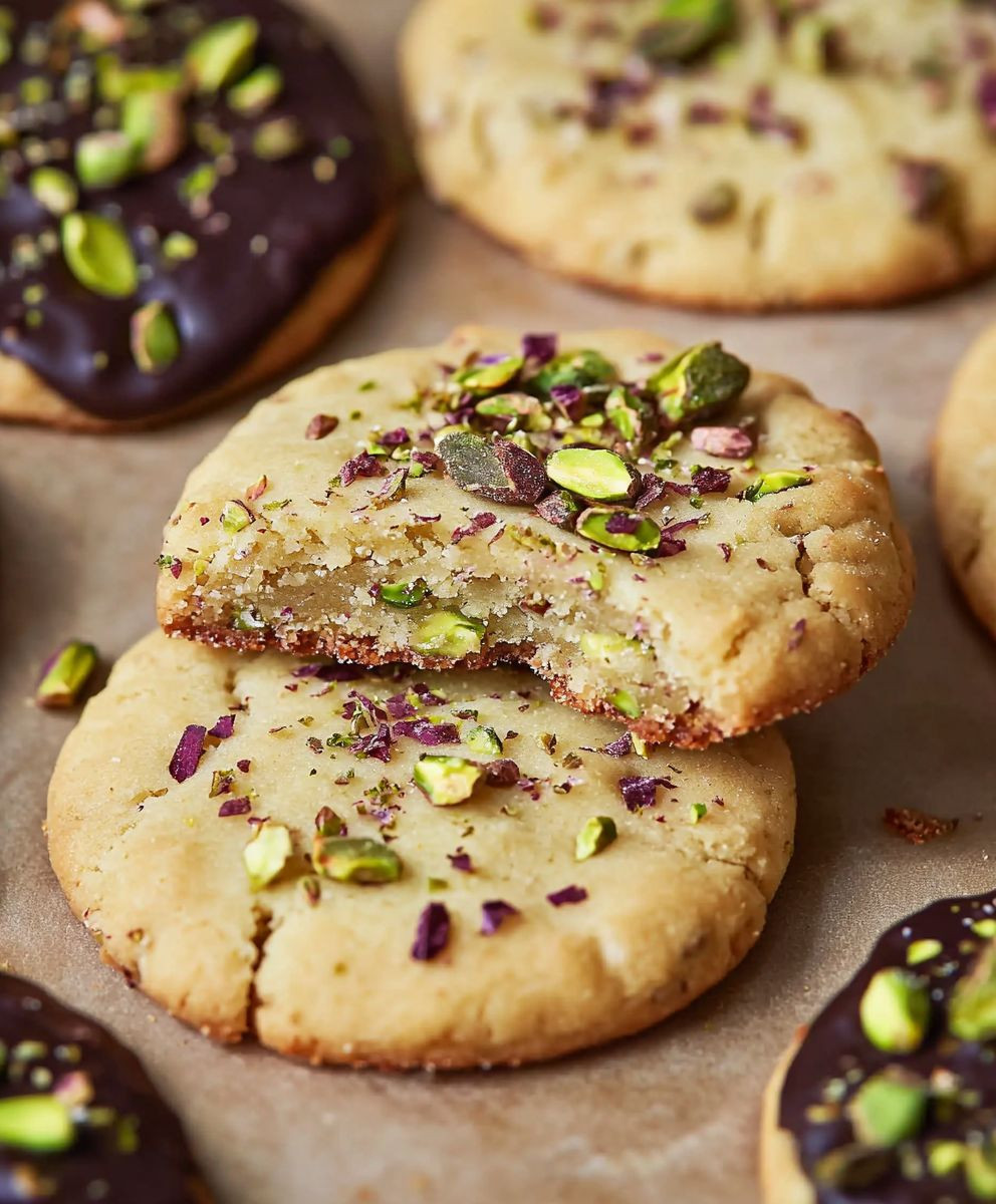 Pistachio Shortbread Cookies