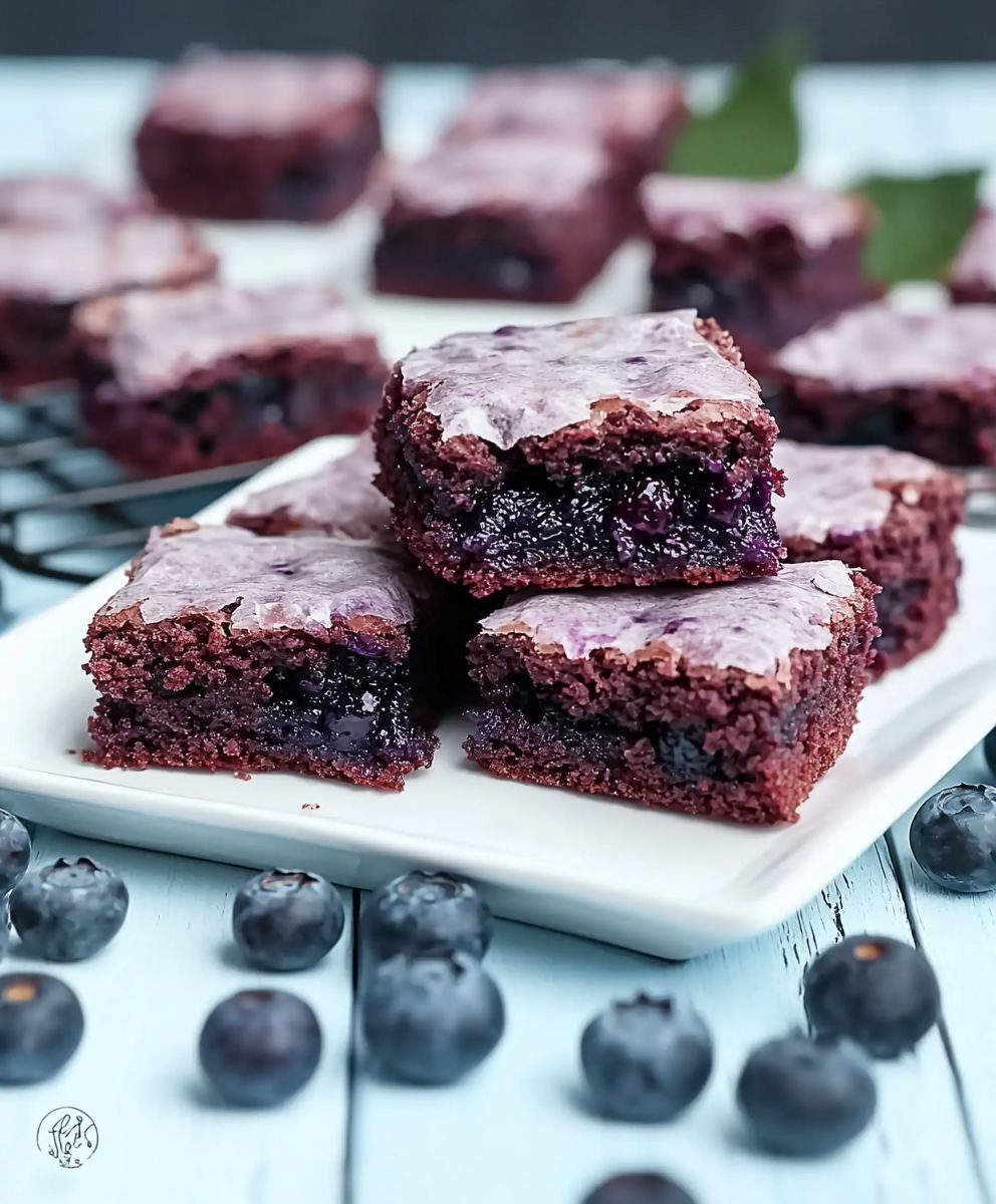 Fresh Blueberry Brownies