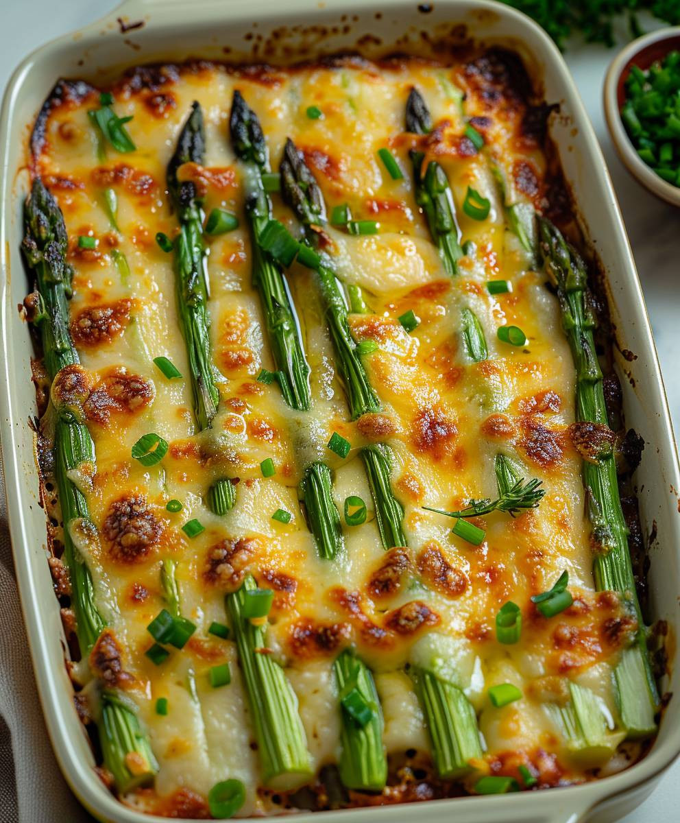 Cheesy Baked Asparagus Dish