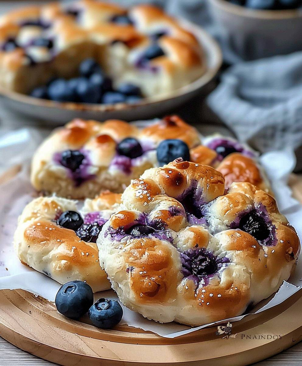 Cottage Cheese Blueberry Cloud Bread