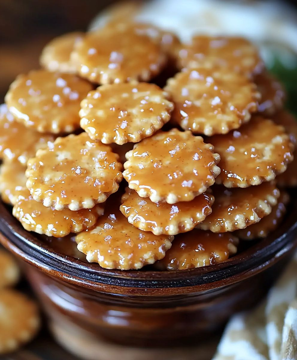 Salted Caramel Cracker Bites