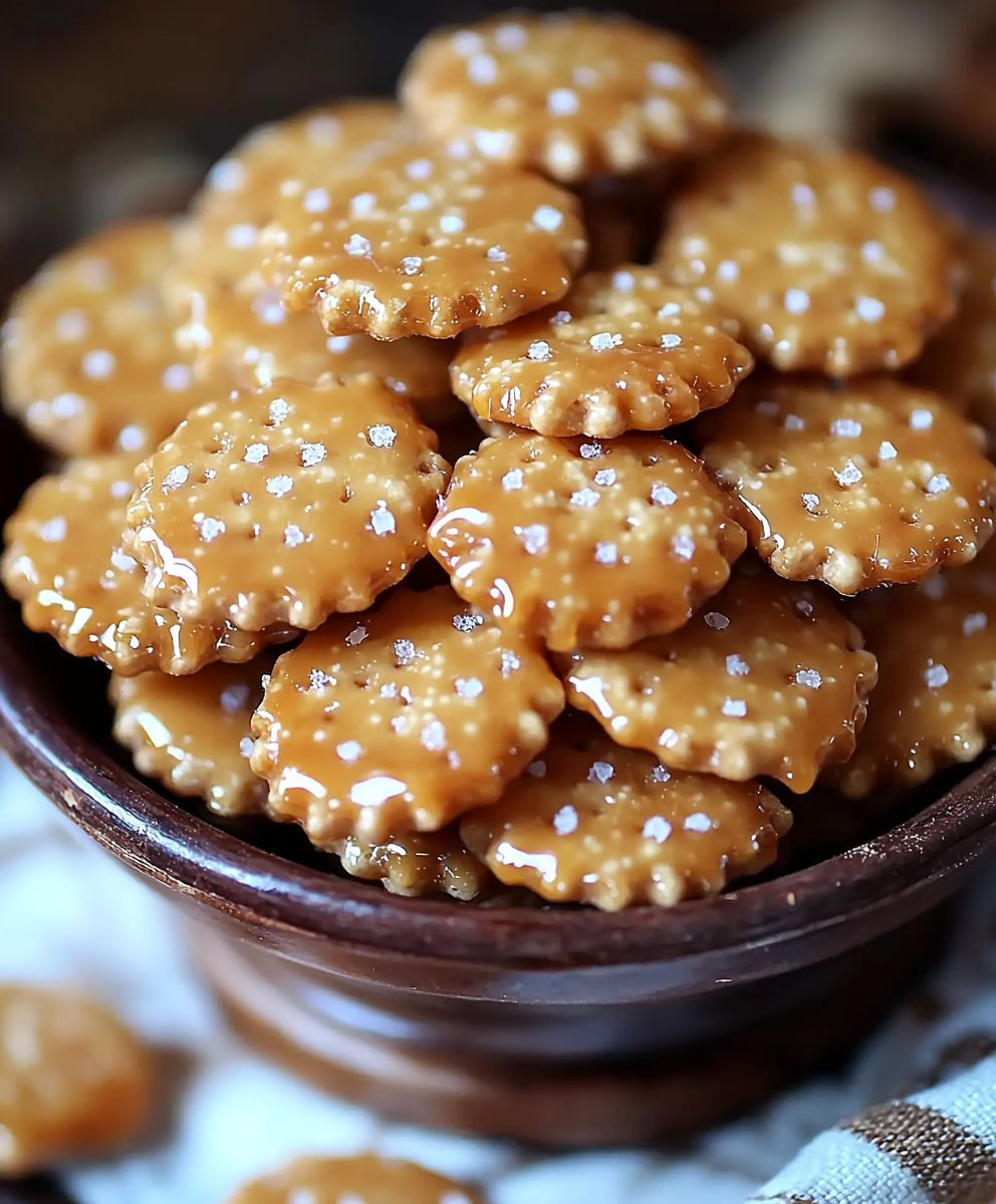 Salted Caramel Cracker Bites