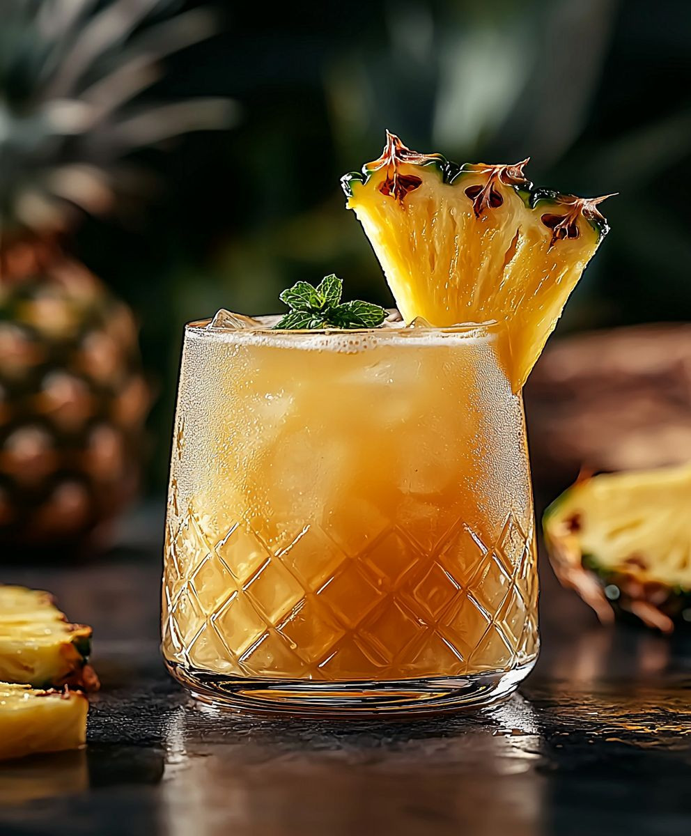 Pineapple Ginger Beer Mocktail