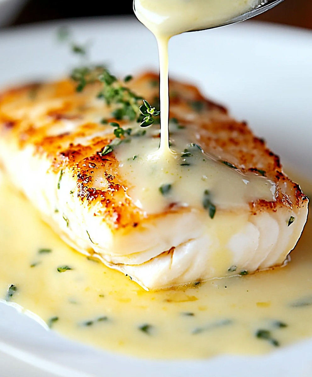 Healthy Halibut Buerre Blanc