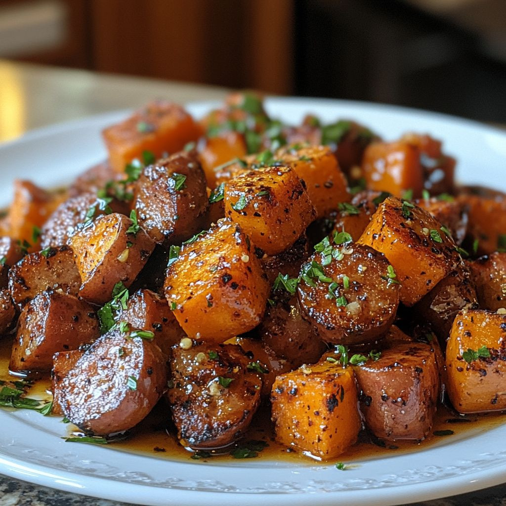 Honey Garlic Sausage Potatoes