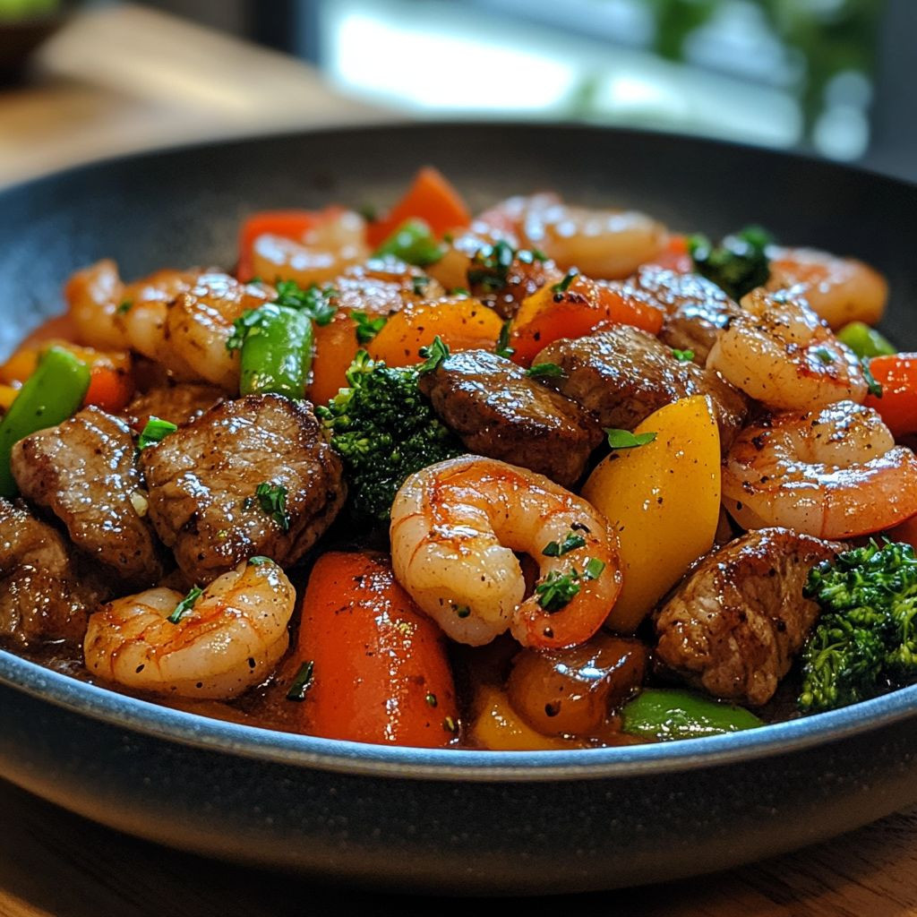 Steak Shrimp Stir Fry