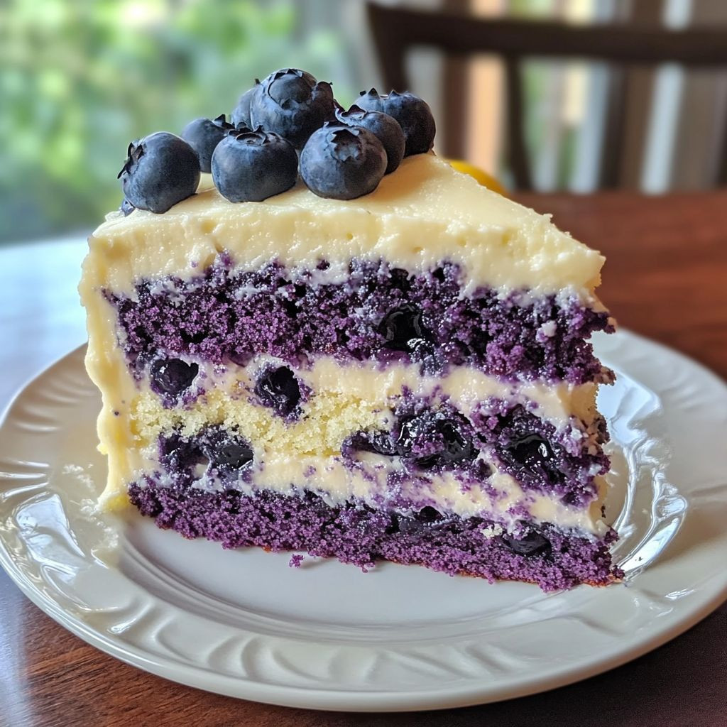 Blueberry Cake Lemon Frosting