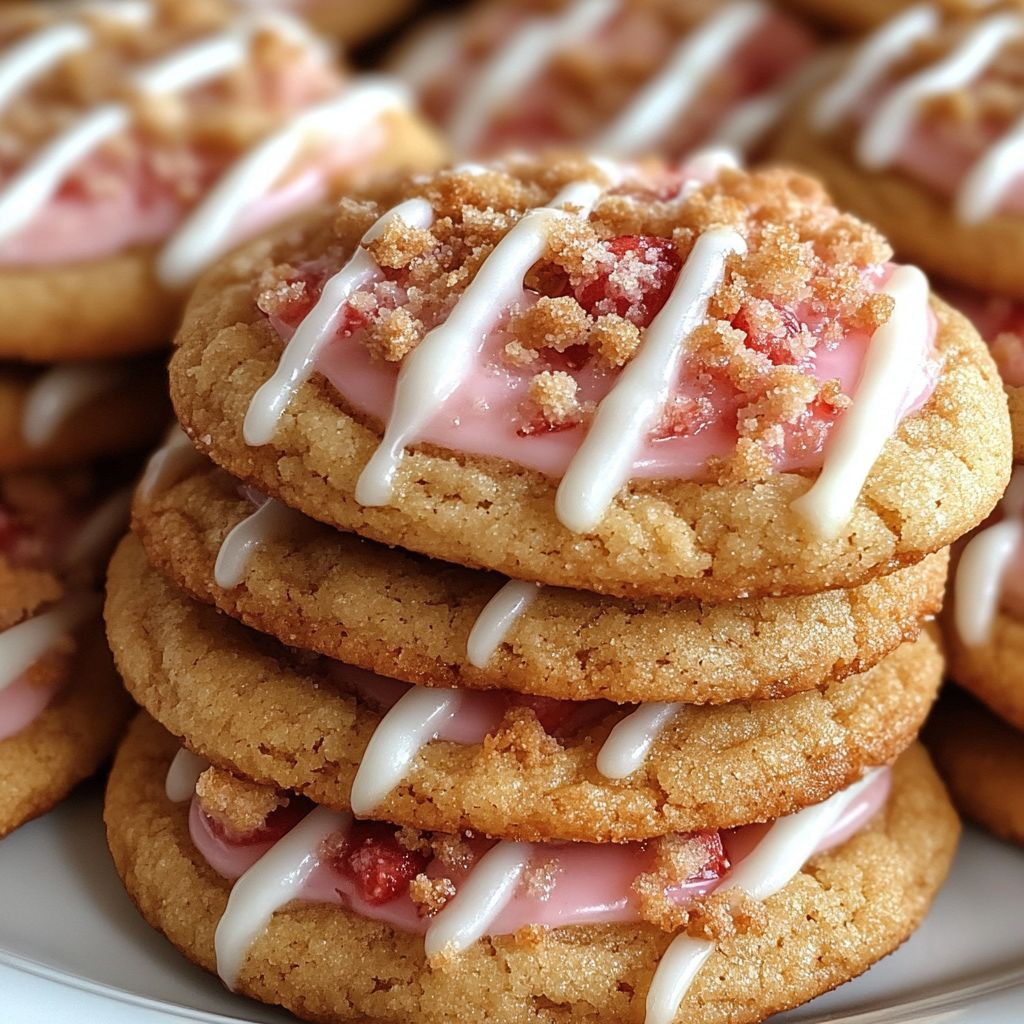Strawberry crunch cookies