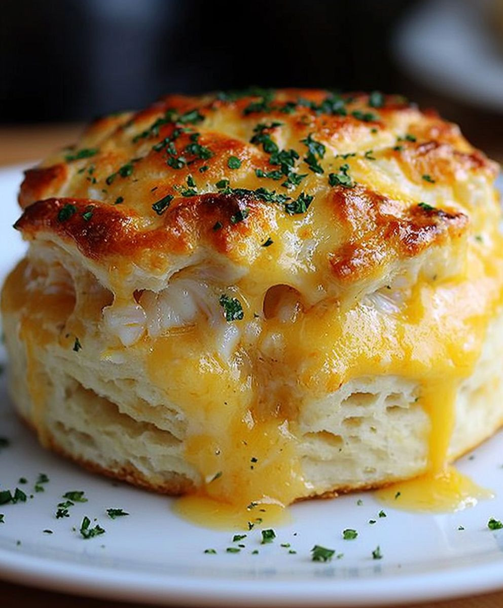 Crab Stuffed Cheddar Bay Biscuit