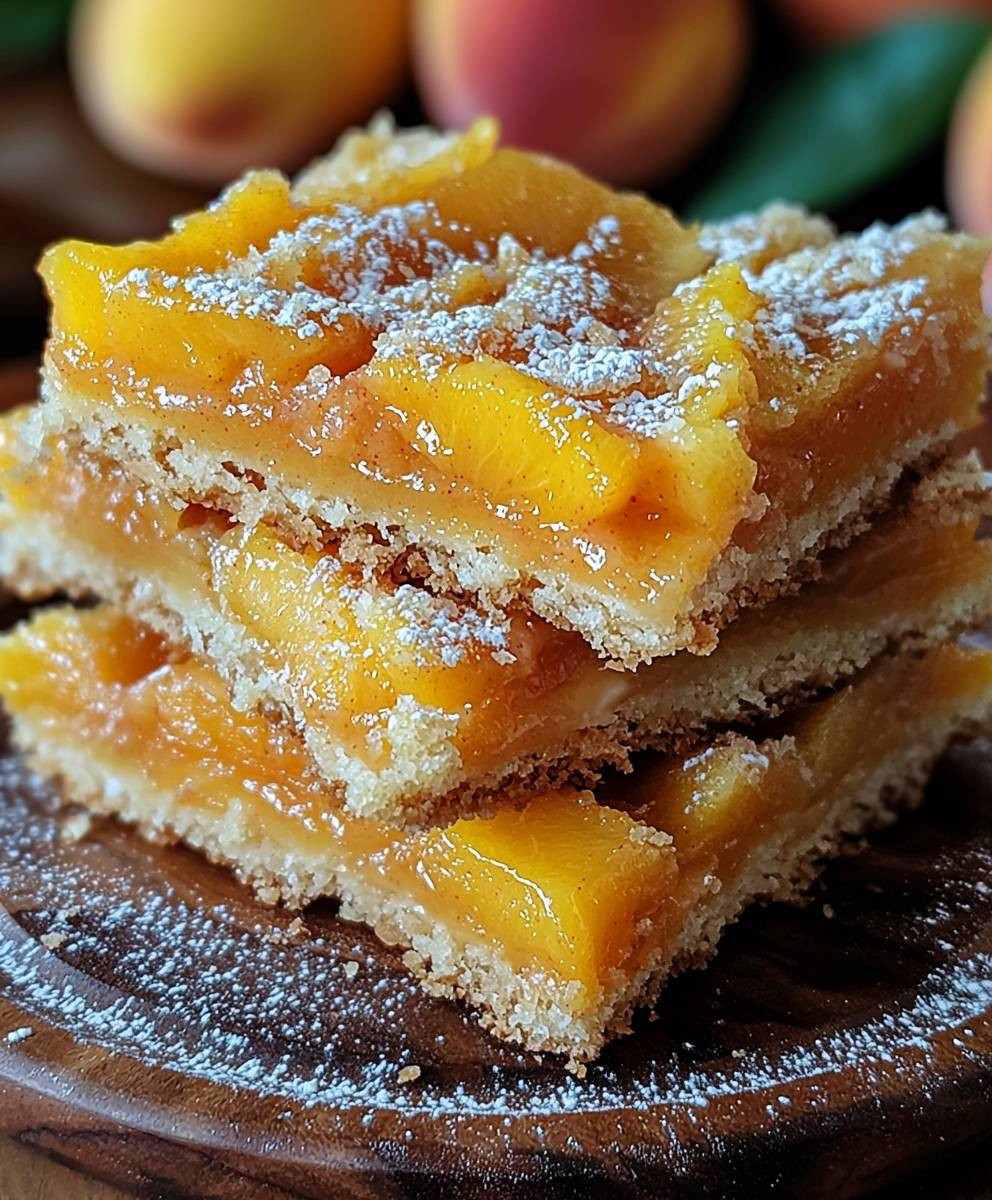Summer peach bars