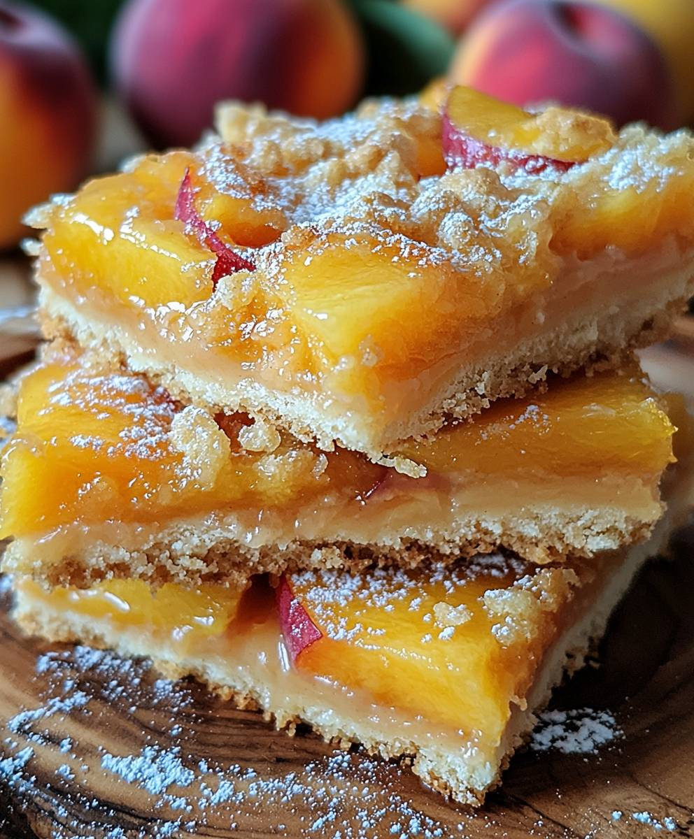 Summer peach bars