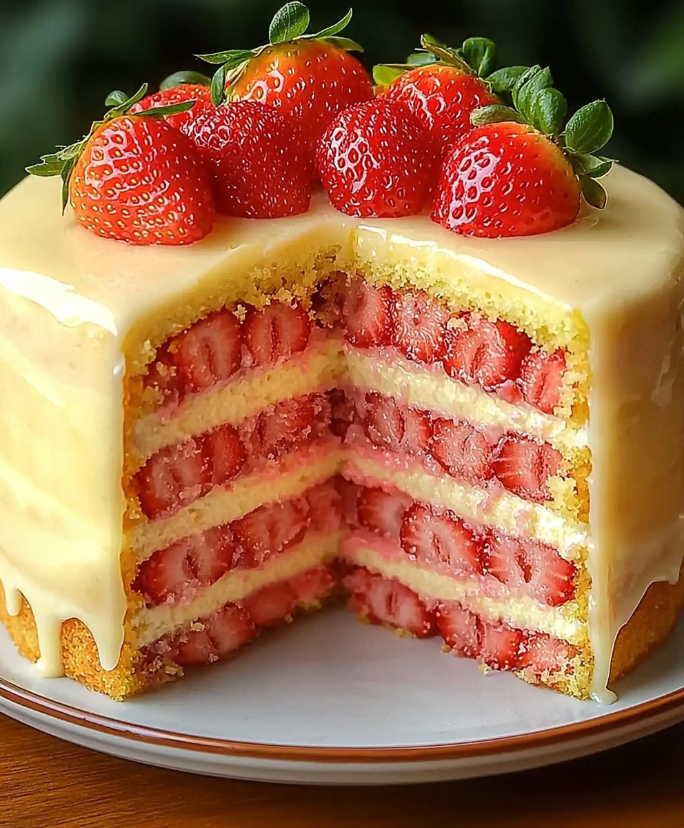 Strawberry Lemonade Layer Cake