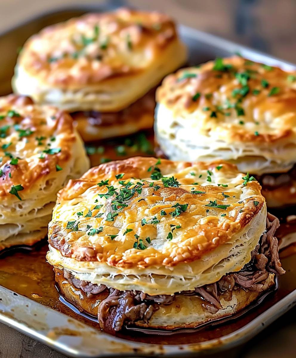 Baked French Dip Biscuits