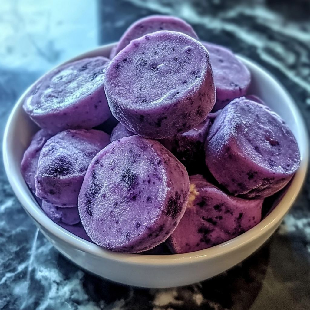 Frozen dog treats blueberry banana