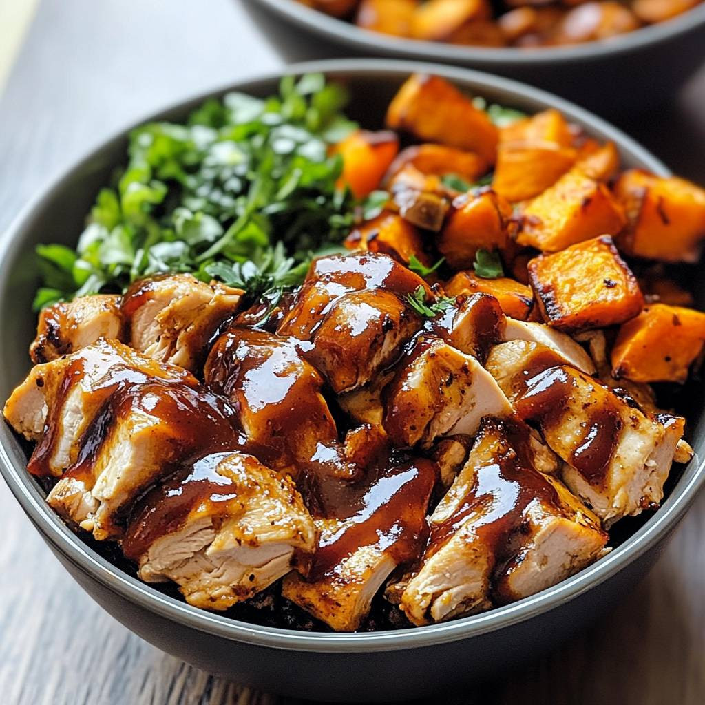 BBQ Chicken Sweet Potato Bowls