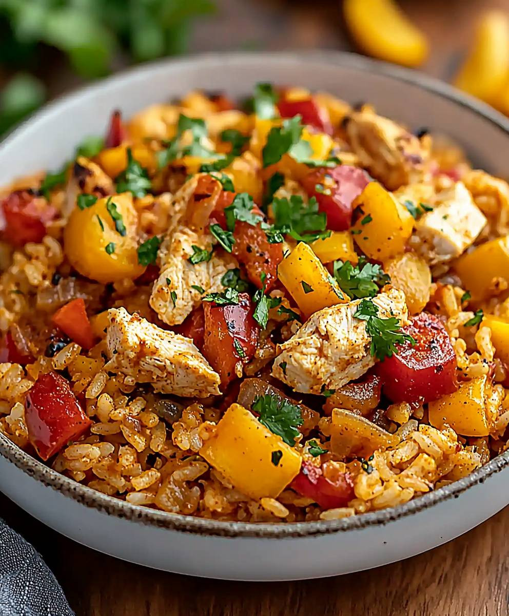 Chicken Fajita Rice Casserole