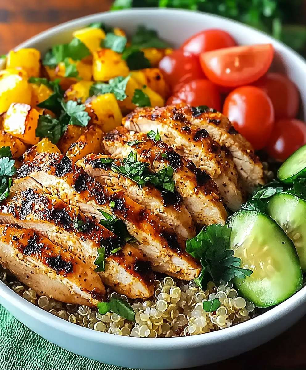 Grilled Chicken Quinoa Bowls