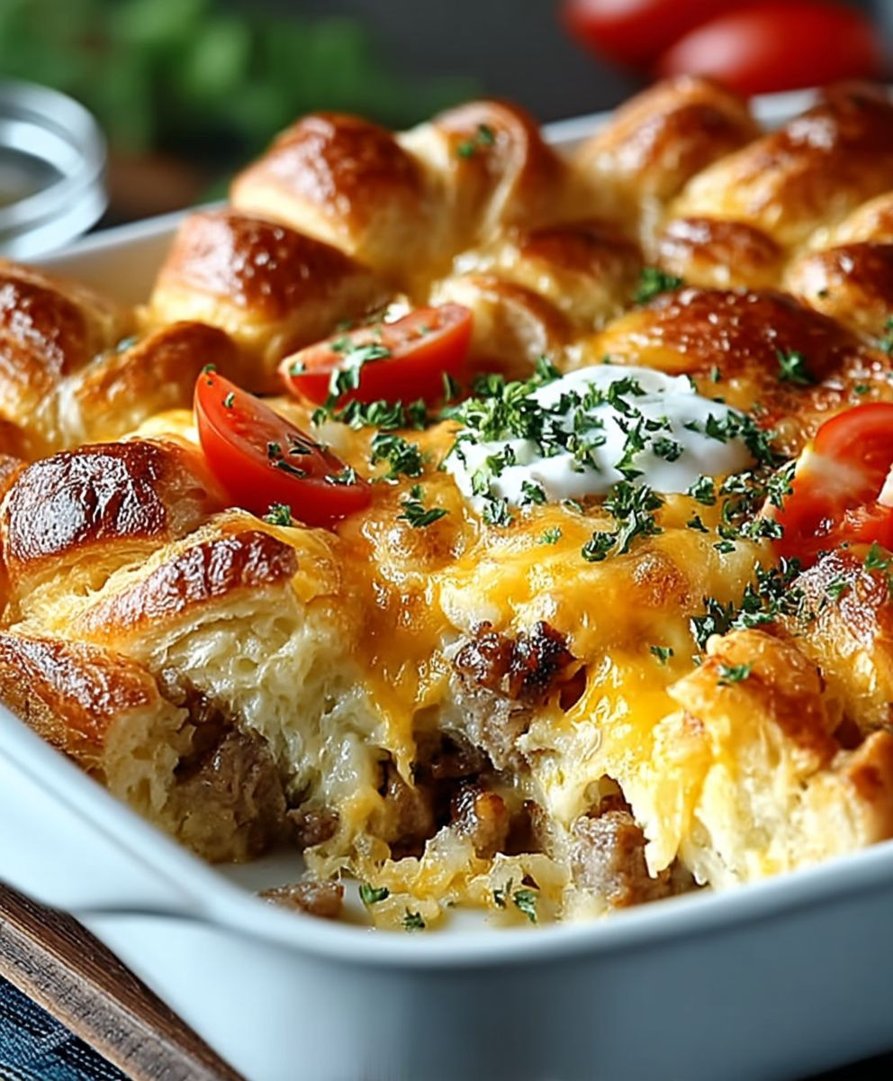Overnight Croissant Casserole