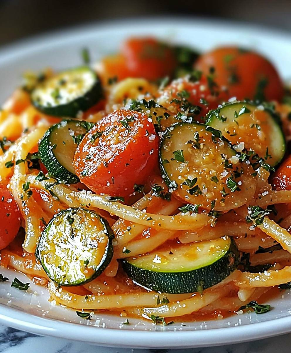 Tomato Zucchini Pasta Dish