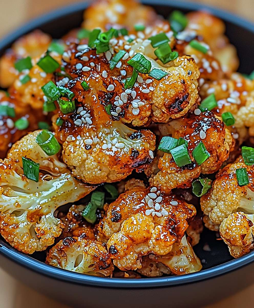 Sweet Spicy Baked Cauliflower