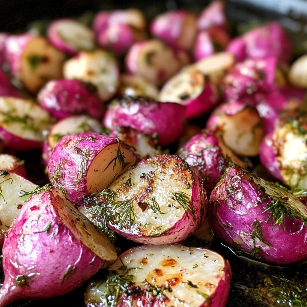 Dill Roasted Radishes