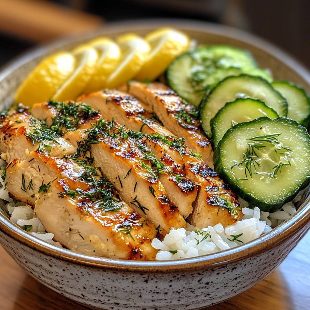 Lemon Dill Chicken Bowls