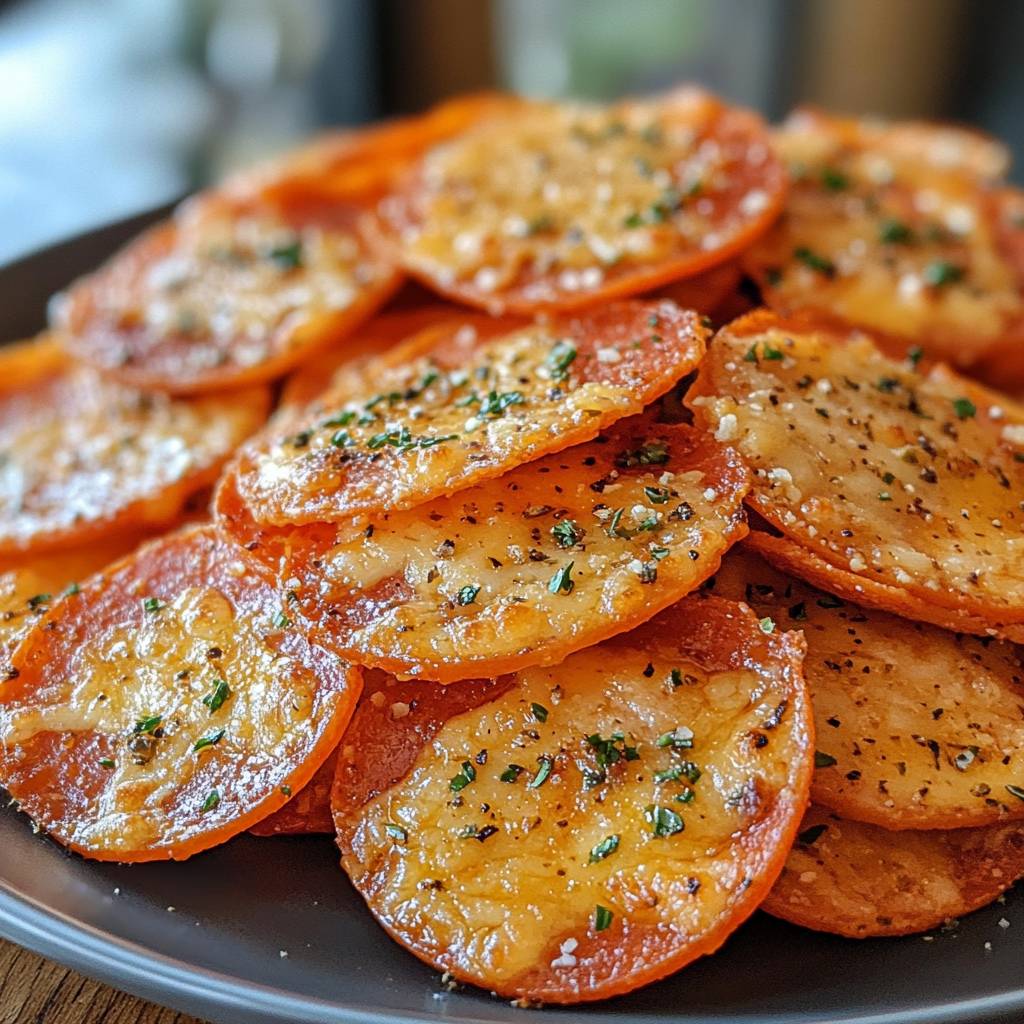 Pepperoni Cheese Crisps