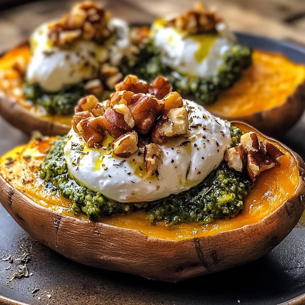 Stuffed Sweet Potatoes Burrata