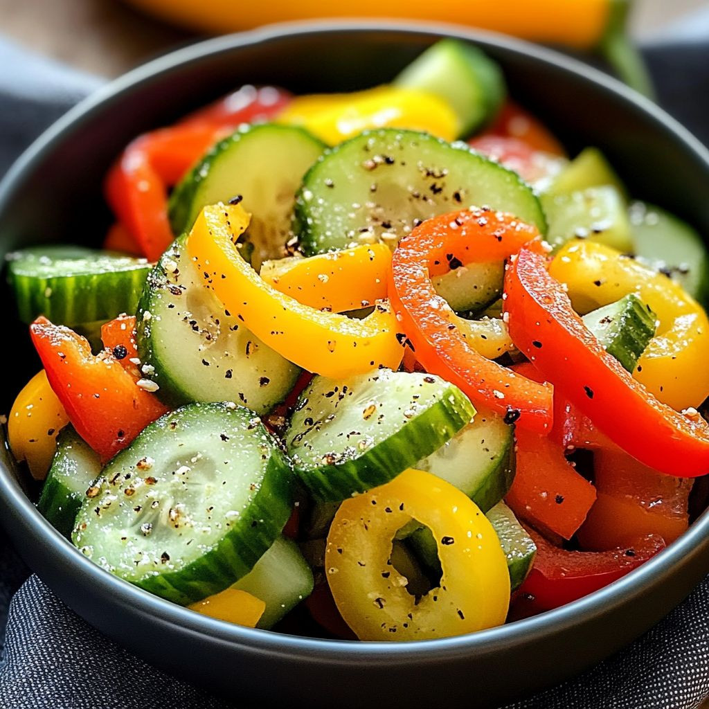 Cucumber pepper salad