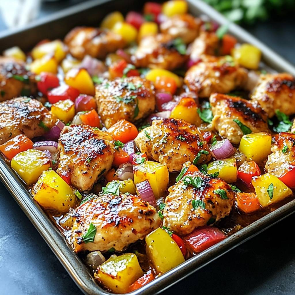 Hawaiian Chicken Sheet Pan