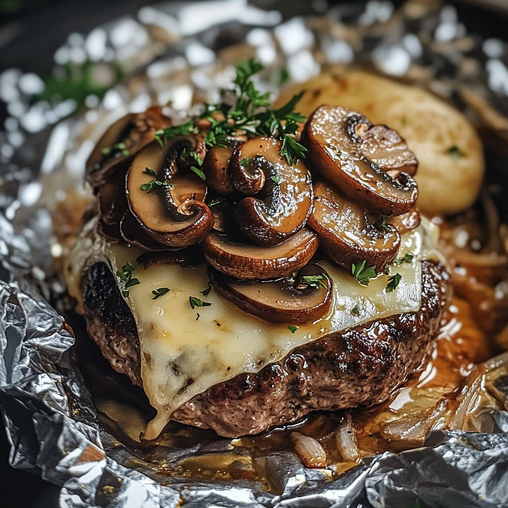Mushroom Swiss Burger Foil